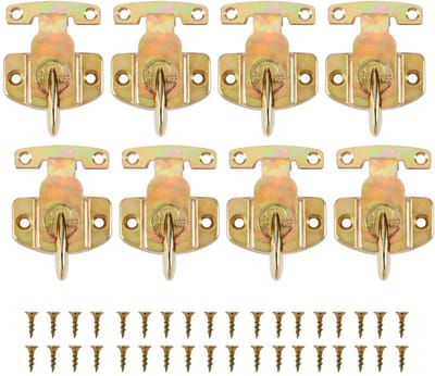 Dailygoods- Tafelblad Sloten 8 Stuks - Eettafel Gespen - Connectors - Hardware Accessoires - Schroeven M4 x 16 mm - Verzilverd Metaal - Tafelconnector