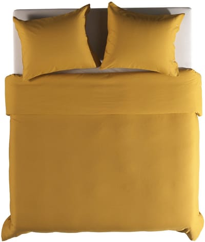 Yellow Cialda Dekbedovertrek - Lits-Jumeaux - Tweepersoons - 240x200-220 cm - Ochre Gold