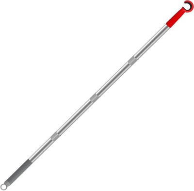 Verlenging met haken voor dakramen, 120 cm, roestvrij staal, telescoopstang voor dakramen, robuuste greepverlenging voor moeilijk bereikbare ramen en raamblinds