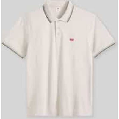 regular fit poloshirt met contrasterende strepen