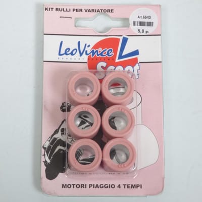 Galet rouleau de variateur Leovince pour Scooter Piaggio 150 Fly 2004 à 2010 19x17 5.0Grs Neuf
