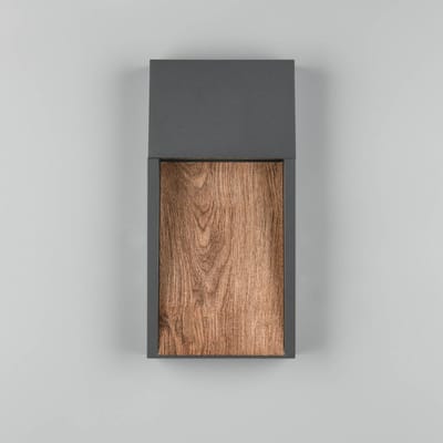 LED Tuinverlichting - Wandlamp Buitenlamp - Trio Selman - 11W - Warm Wit 3000K - Spatwaterdicht IP44 - Bruin - Aluminium