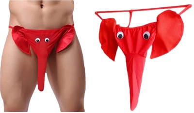 HAN - Erotisch Herenondergoed - Intensieve Rood - Realistische Trunk - Grappige Ogen