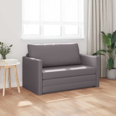vidaXL - Slaapbank - Grijs - 124 - x - 71 - x - 78 - cm - Kunstleer