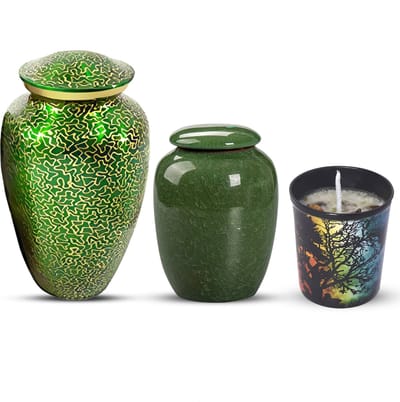 XXL Crematie Urn Set - Urn - As urn - As hanger - Mini Urn - Crematie As - As Ketting - As Bewaren - Begrafenis Urn - Herdenking Urn - Incl. Asvuller en Opbergzak