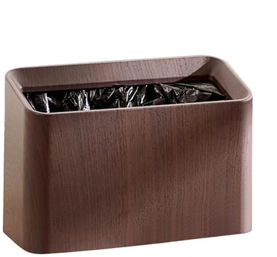 Prullenbak Bureau - Afvalbak Klein - Ruimte Netjes Houden - Klapdeksel Design - 22 x 9 x 15 cm - Wit