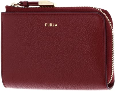 FURLA Leren kaarthouder Vitello Night Goccia Card Case CILIEGIA d donkerrood