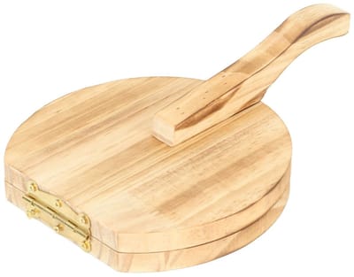 Allecto - Houten Dumpling Press - Perfect voor Tortilla's - Ideaal voor Pizza - Keukenaccessoire - Deegroller - Handgemaakt - Geschikt voor Baklief...