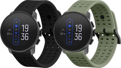 kwmobile 2x horlogebandjes geschikt voor Suunto 9 Peak Pro/ 9 peak / 5 peak / Vertical bandje - Smartwatch bandjes van TPU - Activity tracker horloge band in zwart / pastelgroen