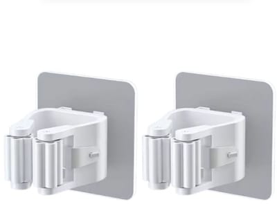 2 Stuks Mophouder – Zelfklevende Bezemstandaard voor Wandmontage – Organizer voor Mop, Veegborstel & Keuken/Badkamer Accessoires