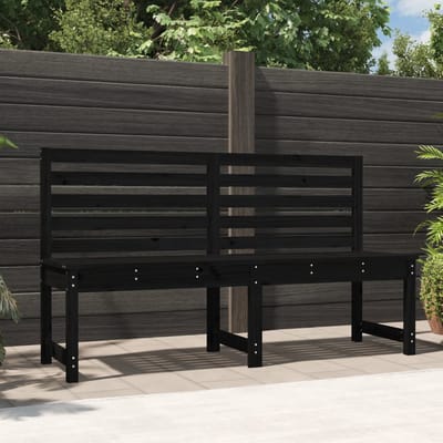 vidaXL - Tuinbank - 157,5 - cm - massief - grenenhout - zwart