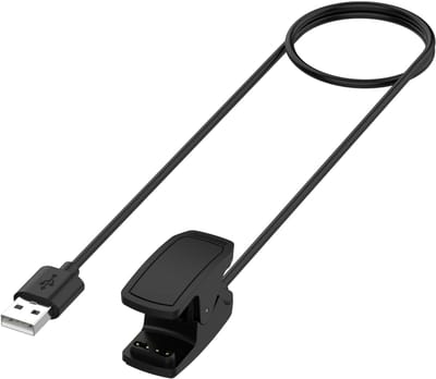 Strap-it Oplaadkabel / Oplader geschikt voor Garmin Descent Charger Mk3i / Mk3 / Mk2i / Mk2 / Mk2S / G1 & G2 - 1m oplaadkabel (zwart)