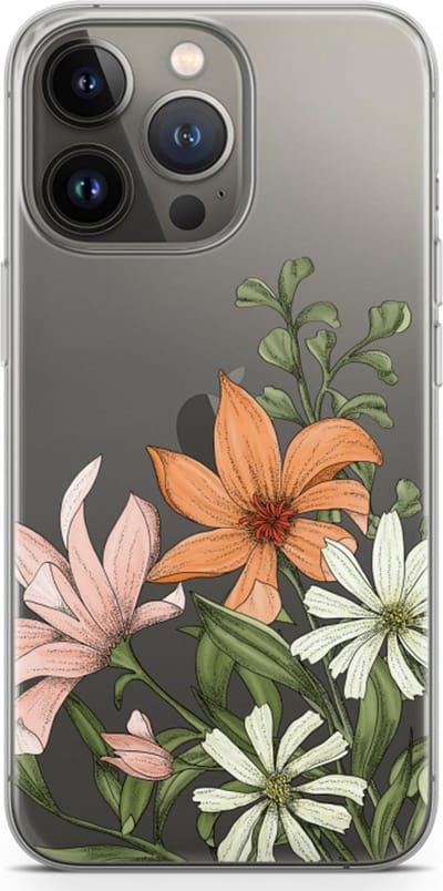 Case Company® - Hoesje geschikt voor iPhone 13 Pro hoesje - Floral bouquet - Soft Cover Telefoonhoesje - Bescherming aan alle Kanten en Schermrand