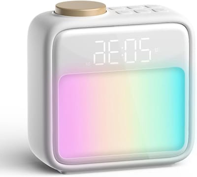 Lichtwekker - Zonsopgang wekker - Rustig wakker worden - 10 Kleuren Natuurgeluiden - 125x121x55 mm - Wit