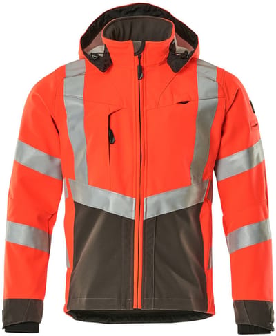 Mascot Safe Supreme Softshell jas 15502-246 - hi-vis rood/donkerantraciet - 4XL