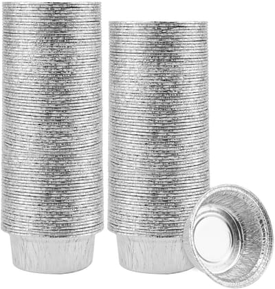 Ronde Aluminium Schalen - Zilver - 12 cm - Hittebestendig en Waterdicht - Voor Koken en Bewaren