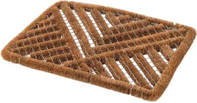 Fixman Heavy-duty kokosvezel deurmat - staaldraad - 60 x 40 cm - binnen/buiten gebruik