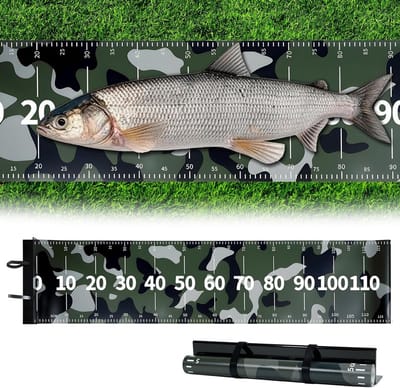 Praktische en compacte vismeetmat van 30 x 120 cm, ideaal voor het meten van gevangen vissen, handig voor vissers en outdoor avonturiers