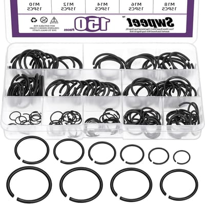150 Stuks 10 Maten Ronde Manganese Stalen Ringen - Assortiment C Ringen van 10mm tot 26mm - Ideaal voor Bouw en Reparatie