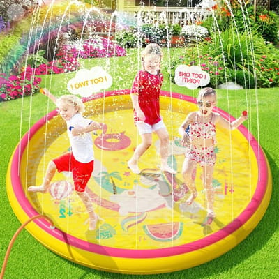 Water Speelmat voor Kinderen - 170CM Spetterend Spelplezier voor Buiten, Zwembad en Tuin