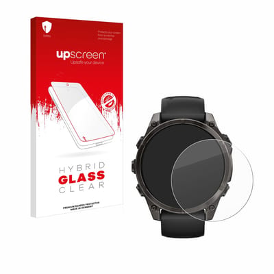 upscreen - Screenprotector voor Garmin Fenix 8 / 8 Pro / 9 / 9 Pro (47 mm) - Folie Beschermfolie Beschermglas transparant
