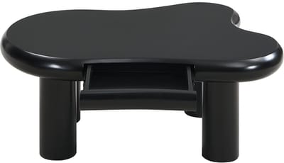 YYchan Salontafel - Wolkvormige Koffietafel met Lade - met 16-kleuren LED Verlichting - Organisch Design - 98 cm - Zwart