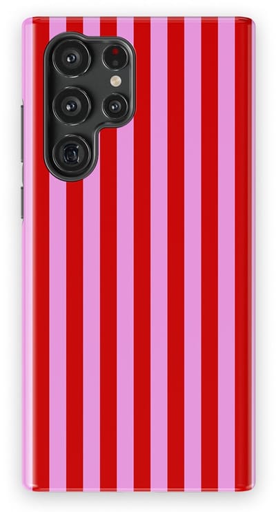 DripCase Gestreept Hoesje Samsung Galaxy S22 Ultra | Backcover met Mag | Stripes Motief | Trendy Case Samsung Galaxy S22 Ultra met Strepen Candy Stripes