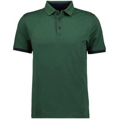 Ragman Polo Uni Color Piqué Dry Fit Finish Donker Groen / male