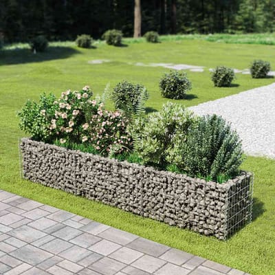 vidaXL - Gabion - plantenbak - verhoogd - 270x50x50 - cm - gegalvaniseerd - staal