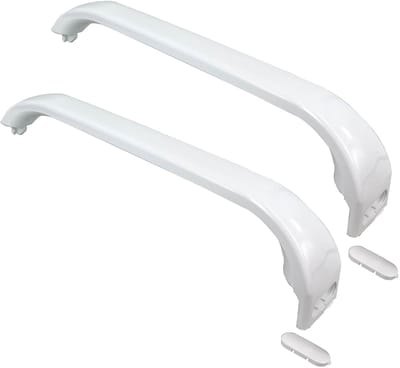 Multaparts® deurgreep set (2 stuks) wit geschikt voor Bosch / Siemens | Totale lengte 31 cm | Inclusief afdekplaatjes voor schroeven | Alternatief voor 00265975, 00267269, 00369542