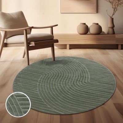 Binnen- en buitentapijt weerbestendig keuken slaapkamer Skandi etno design effen kleuren