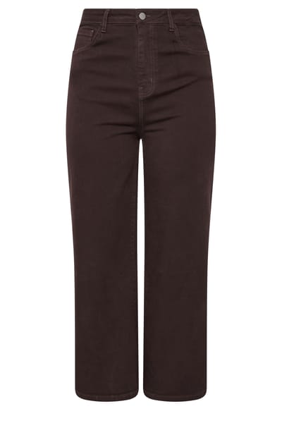 Limited Collection Chocoladebruine Jeans Met Wijde Pijpen Size 38
