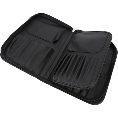 29 Gaten Make-up Kwasten Organizer Tas Opvouwbare Make-up Gereedschap Opbergtas Grote Capaciteit Cosmetische Kwast black