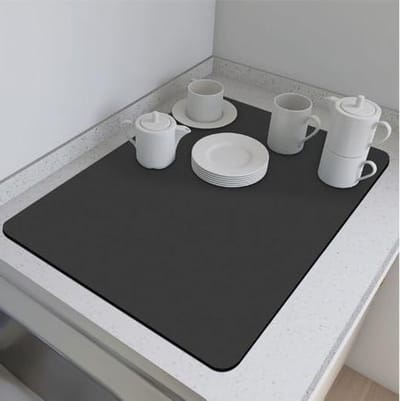 LIVIA HOME- Afdruipmat Antislip - Koffiemachine Droogmat - Gootsteenmat - Onderlegger Servies - Sneldrogend - 40x30 cm