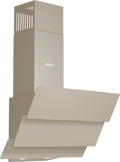Wiggo WE-D533G(C) – Schuine Afzuigkap 50 cm – Crème Triple Glas – LED Verlichting – Touch Control – 5 jaar garantie