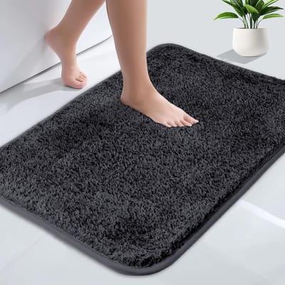 Badkamermat Antislip Extra Zacht– Luxe & Hoog Absorberend – WC Mat Toiletmat Sneldrogend Met Antislip Onderzijde & Wasbaar Design