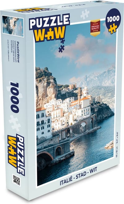 Puzzel Italië - Stad - Wit - Legpuzzel - Puzzel 1000 stukjes volwassenen