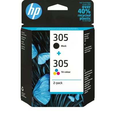 Originele HP inktcartridges 305 CMYK, voordeelverpakking, zwart, cyaan, magenta, geel