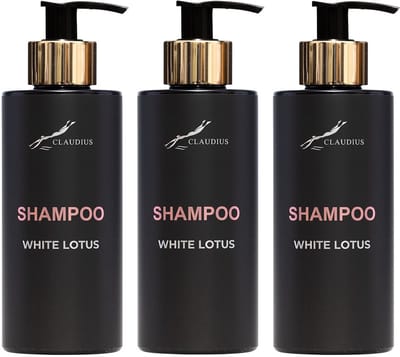 Shampoo White Lotus 300 ml - gouden pomp - 3 stuks
