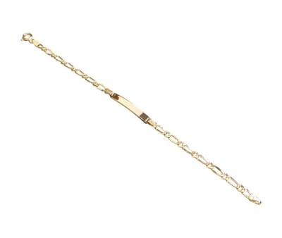 Gouden kind naam plaat armband