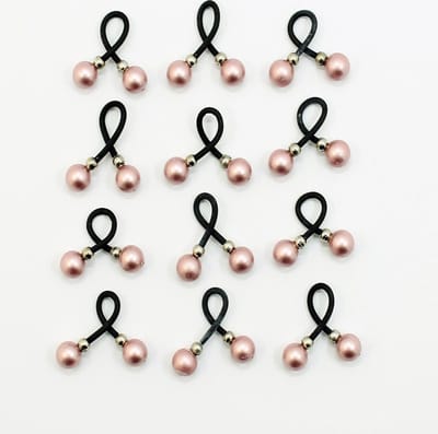 Haar binders met Swarovski Parels powder rose