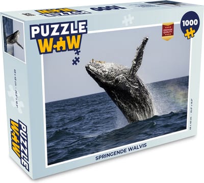 Puzzel Springende walvis - Legpuzzel - Puzzel 1000 stukjes volwassenen