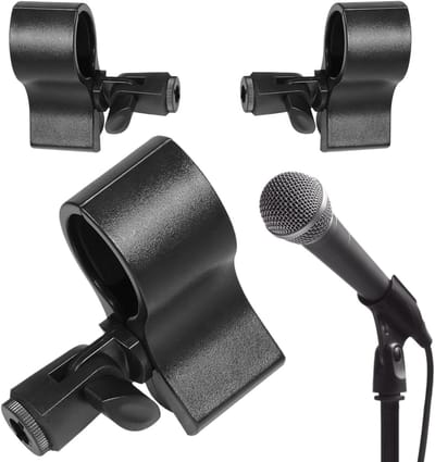 Microfoonhouder Set - Microfoon Clip - Opnames Maken - Verstelbare Klem - 3 Stuks - Zwart
