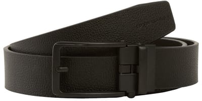 Tom Tailor - TTDAVID leren riem met automatische gesp - Maat 90 - black uni