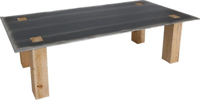 Eettafel MCW-L76, eetkamertafel, industrieel massief hout MVG-gecertificeerd 240x100cm, naturel met metaal look