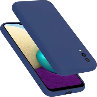 Cadorabo Hoesje geschikt voor Samsung Galaxy A02 / M02 in LIQUID BLAUW - Beschermhoes gemaakt van flexibel TPU silicone Case Cover