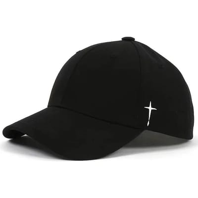 Unisex Kruis Borduurwerk Snapback Baseballpetten Lente En Herfst Buiten Verstelbaar Casual Petten Zonbescherming Pet black