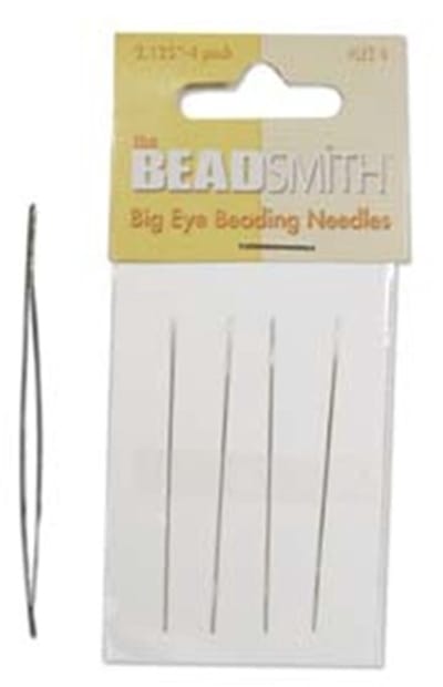 BEADSMITH BEADING NAALD MET GROOT OOG 6CM ZILVER (4 stuks)