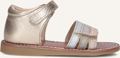 Ton & Ton Meisjes Platte sandalen - Paiva - Goud - Leer - Platte zool - Maat 26