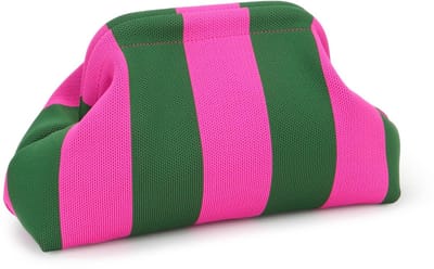 Dailygoods- Clutch met contrasterende strepen - Dameshandtas - Gebreid weefsel - Lichtgewicht - Compact - Ideaal voor dagelijks gebruik - Handtas